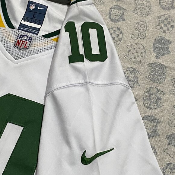 Nike Green Bay Packers Love No.10 White Jersey - Picture 5 of 7